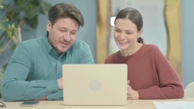 Creative Young People Doing Online Video Chat on Laptop