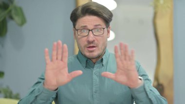 Portrait of Disliking Middle Aged Businessman Feeling Displeased