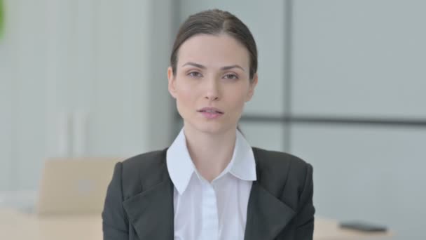 Portrait Une Femme Affaires Qui Aime Pas Déni — Video