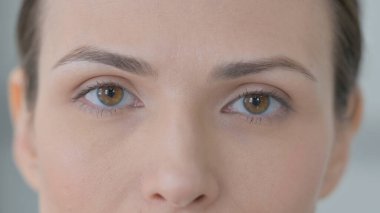 Close Up of Blinking Female Eyes