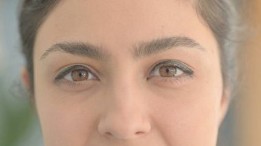 Close Up of Blinking Female Eyes