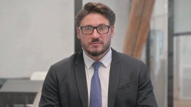 Portrait of Serious Middle Aged Businessman