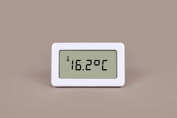 Digitales Thermometer Zeigt Kalte Raumtemperatur Von Grad Celsius — Stockfoto
