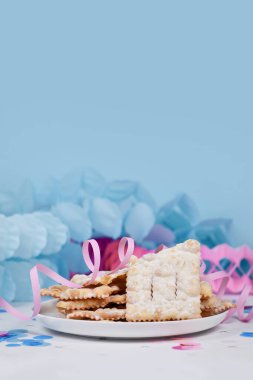 Fried Italian dessert snack for carnival season called 'Galani', ' Chiacchiere' or 'Crostoli' depending on region. Also known as Angel Wings pastry
