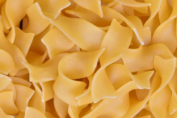 Vista Superior Pasta Fideos Tagliatelle Crudos —  Fotos de Stock