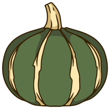 Yeşil bir düğün çiçeği kabağı çizimi