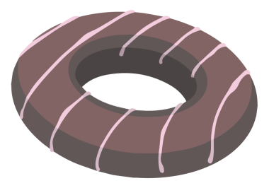 Çikolata kaplı tatlı çörek pembe çilek kremalı