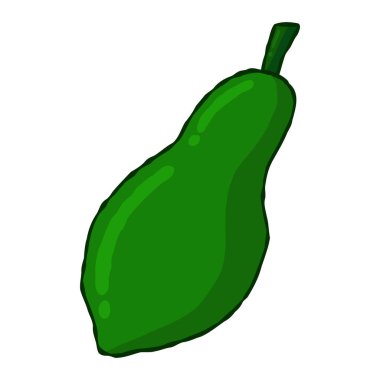 Yeşil papaya beyaz arkaplanda izole edilmiş resim