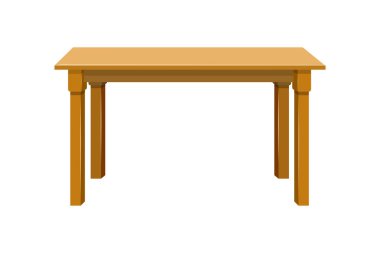 Tahta masa beyaz üzerine izole edilmiş. 