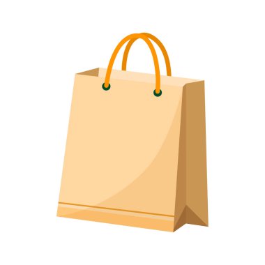 Kese kağıdının vektör illüstrasyonu. Düz stil, kağıt sergilenen bir ikon. Beyaz arkaplanda izole.