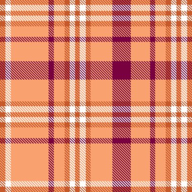 Tartan ekose desen dokusu. Kusursuz vektör deseni. Tekstil ya da baskı tasarımı için mükemmel. Vektör illüstrasyonu.