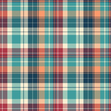 Tartan ekose desen dokusu. Kusursuz vektör deseni. Tekstil ya da baskı tasarımı için mükemmel. Vektör illüstrasyonu.