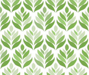 pürüzsüz yeşil yapraklı vektör arkaplanı. 