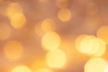 Yumuşak ışık arkaplanlı bulanık bokeh. Noel, yeni yıl, tatiller. Boşluğu kopyala