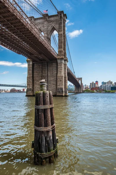 Stock image Brooklyn Bridge Crosses the East River in New York City