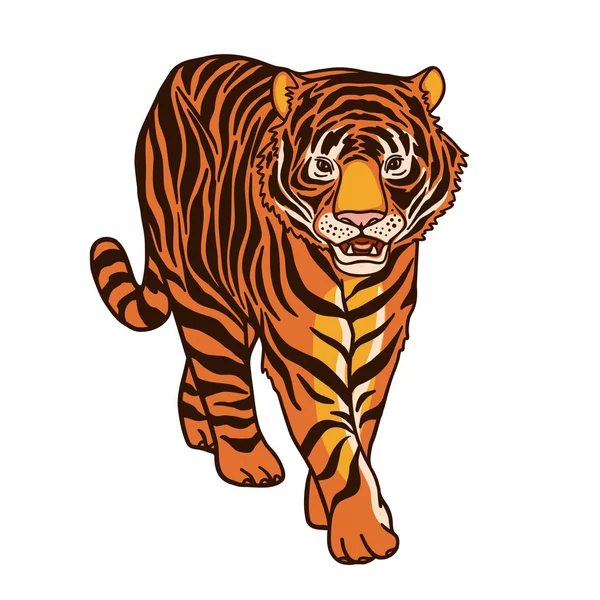 Libro Rojo Tigre Sumatra Peligro Crítico Animal Con Piel Color — Archivo Imágenes Vectoriales