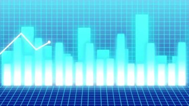 Borsa yatırım ticaretinin iş mumu grafiği. Business Financial Graph Grafik Çizelgesi, borsa, dijital iş grafiği, 4k, 3D Render.