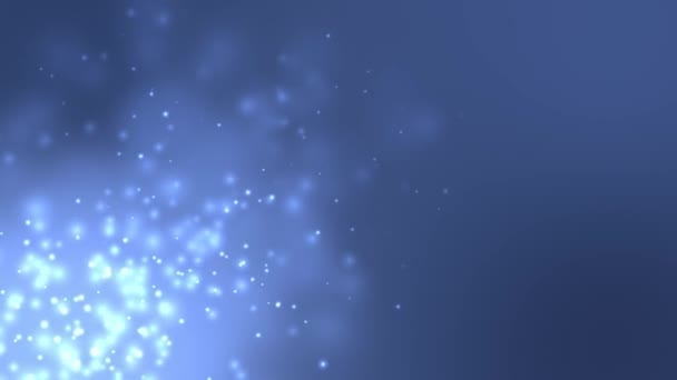 Illuminating Blue Glitter Bokeh Hintergrundanimation Mit Nahtloser Schleife Logotitel Award — Stockvideo