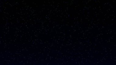 Gece gökyüzünün görüntüsü, karanlık tuval boyunca yayılmış muazzam genişlikteki parıldayan yıldızları gösteriyor. Yıldızların büyüklüğü ve parlaklığı göksel güzelliğin büyüleyici bir görüntüsünü yaratıyor..