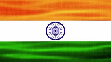 Hindistan ulusal bayrağı, safranın üç rengi, beyaz ve yeşil rüzgarda gururla sallanıyor. Beyaz şeritte, hukuk çarkını ve dharmayı temsil eden lacivert bir Ashoka çakrası bulunur..