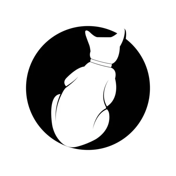 Modèle Vectoriel Logo Icône Chat — Image vectorielle