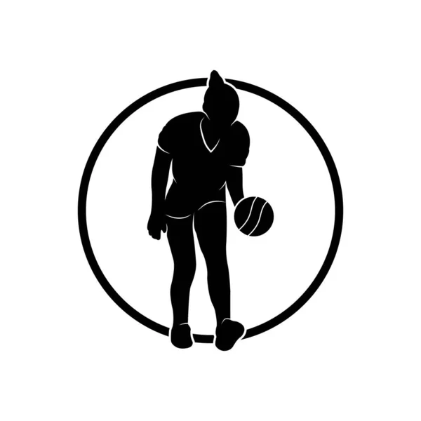 Jogador Voleibol Pulando Fundo Branco — Vetor de Stock