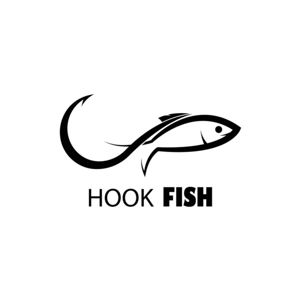 釣り針と魚のベクトル — ストックベクタ