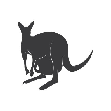 kanguru Logo Şablonu Vektörü