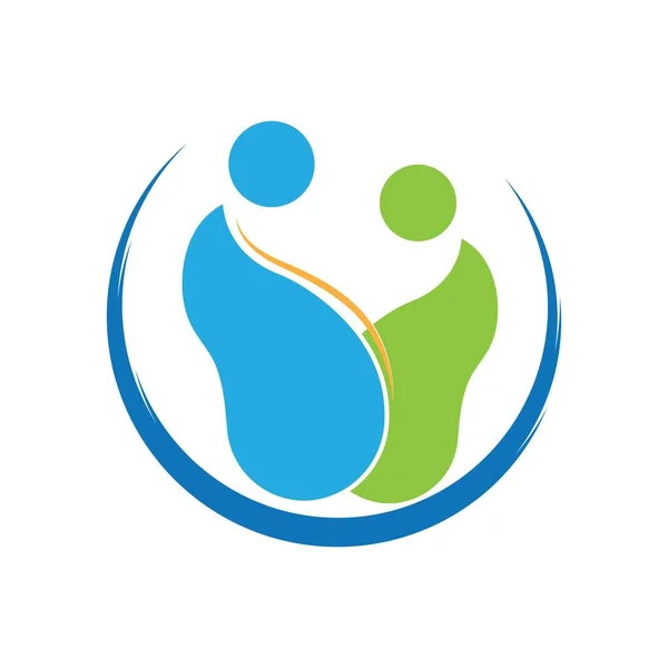 Persone Logo Vettoriale Illustrazione Design — Vettoriale Stock