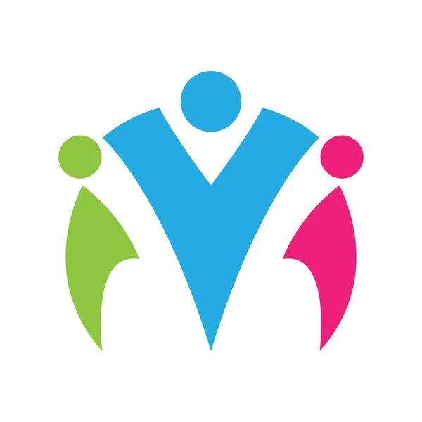 Personnes Logo Vecteur Icône Design — Image vectorielle