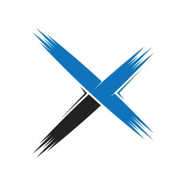 X harfi logo vektör tasarım şablonu