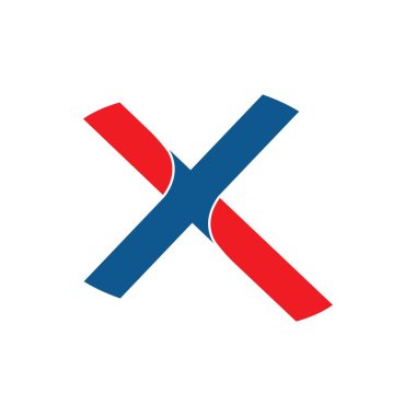 X harfi logo vektör tasarım şablonu