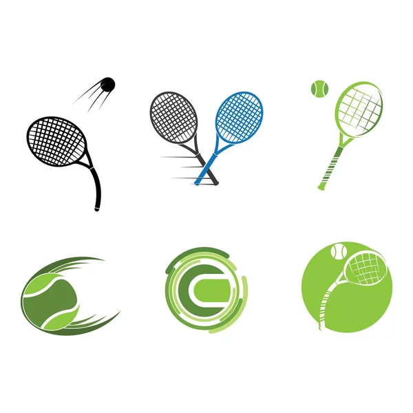 Векторный Дизайн Теннисного Логотипа — стоковый вектор