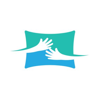 Yatak ve yastık logosu çizimi