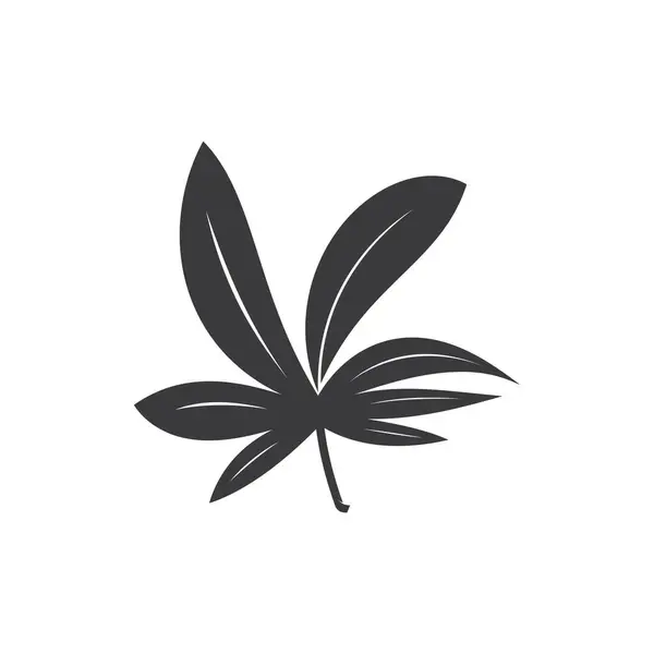 Логотип Листьев Конопли Проекты Вдохновение — стоковый вектор