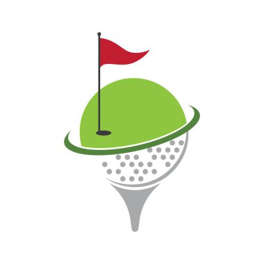 Golf Logo Şablonu vektör tasarımı