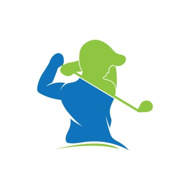Golf Logo Şablonu vektör tasarımı
