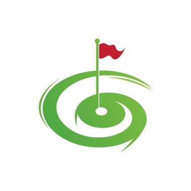 Golf Logo Şablonu vektör tasarımı