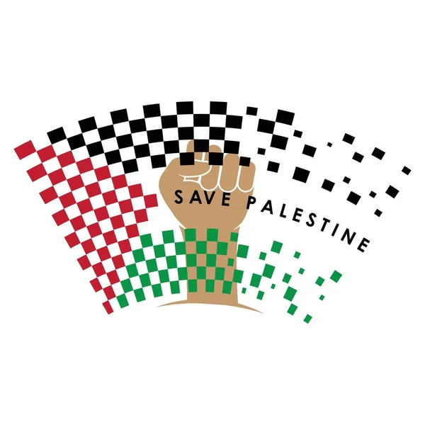 Simpan Desain Vektor Logo Palestine Stok Vektor