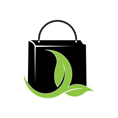 Eco Shop Logo Tasarımı Eko Torba Logo Vektörü