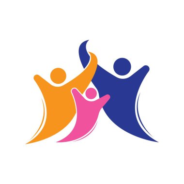 Aile bakımı logosu vektör şablonu 