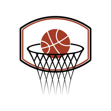 Basketbol ikonu tasarım şablonu vektörü 