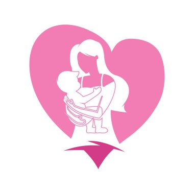 Anneler Günün kutlu olsun logo vektör çizimi