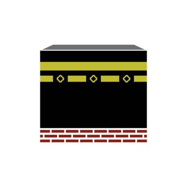 Kaabah ikon tasarımı, Mekke ka 'bah. vektör illüstrasyonu