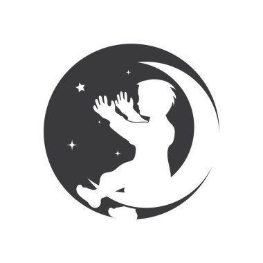 Çocuk rüyaları logo tasarımı konsept vektörü, Çocuk Eğitim logosu sembolü
