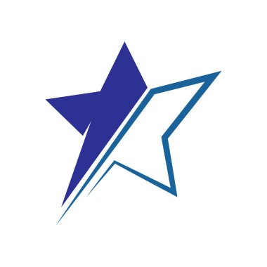 Yıldız Logosu Şablonu vektör illüstrasyon tasarımı