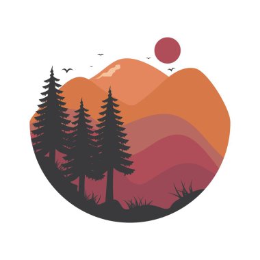 logo tasarımı yaratıcı çam ayı, orman, logo tasarım şablonu, ikon, vektör, sembol.