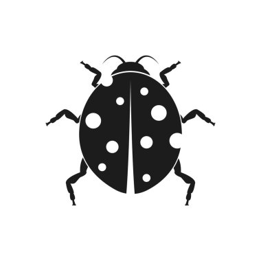 Uğur böceği. Böcek uğur böceği, vektör illüstrasyon tasarımı