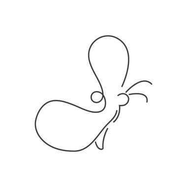 Güzellik Kelebeği Logo Şablonu Vektör simgesi tasarımı