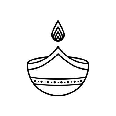 Diwali simge vektör şablonu logo tasarımı